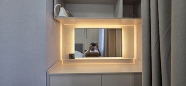 тумба в прихожую: Стоимость за м2: Простое зеркало, с закругленной обточкой - 2500 — 29