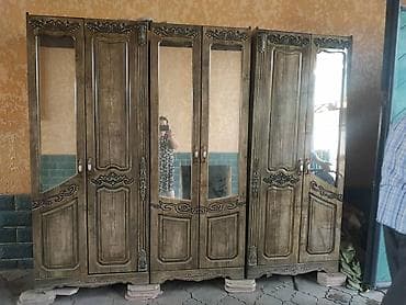 мебель бу куплю: Спальный гарнитур в классическом стиле с резным декором Состав — 4