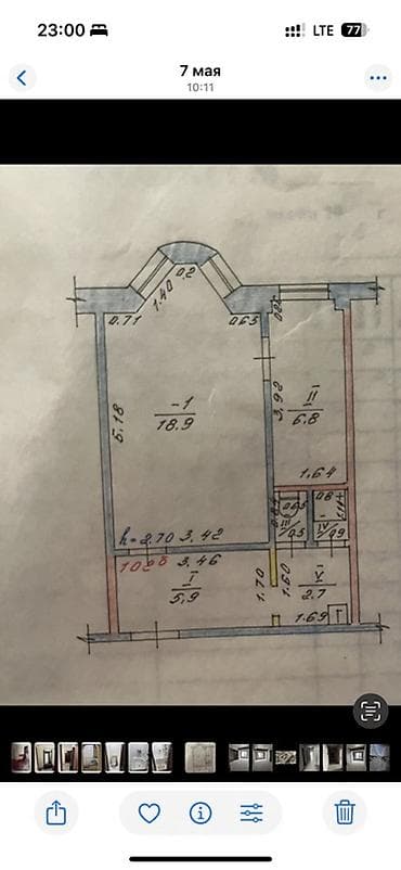 2 комнаты, 35 м², Индивидуалка, 1 этаж, Косметический ремонт