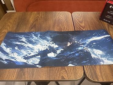 Компьютер жана ноутбук аксессуарлары: Игровой коврик для мыши с аниме/фэнтези-принтом (воин с мечом в водной — 1