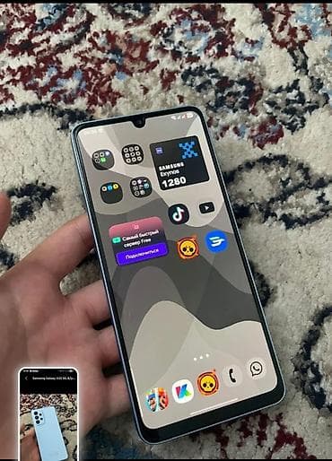 купить планшет для рисования с экраном: Samsung Galaxy A33 5G, Б/у, 128 ГБ, цвет - Голубой, 2 SIM — 2