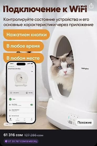 Умный автоматический лоток для кошек KaringBee (Брали за 60к, кошке at lalafo.kg Умный автоматический лоток для кошек KaringBee (Брали за 60к, кошке