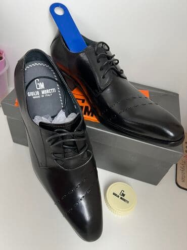 фирменная обувь из италии: Мужские туфли, 42, Новый, цвет - Черный, Самовывоз — 1