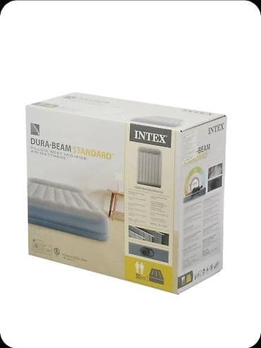 Надувной матрас, Новый, Двуспальный, Intex, Платная доставка, длина - 203 см — 2