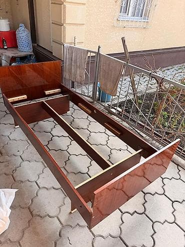 Односпальная кровать, С матрасом, длина - 190 см