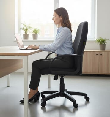 элитная офисная мебель: Офисное кресло, С колесиками, цвет - Черный, Другой материал — 1