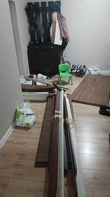Шкафы-купе: Кровать в разобранном виде - Комплектация: панели корпуса и фасады — 1