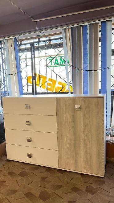 шкаф с антресолью: Комод для одежды, Новый, Без зеркала, ЛДСП, цвет - Белый, Бесплатная доставка — 4