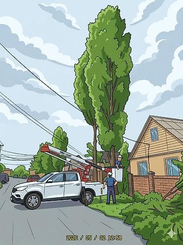 Услуги: Услуги автовышки (на базе пикапа) - Работы на высоте в городской — 1