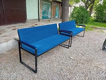 металлическая: Прямой диван — 3