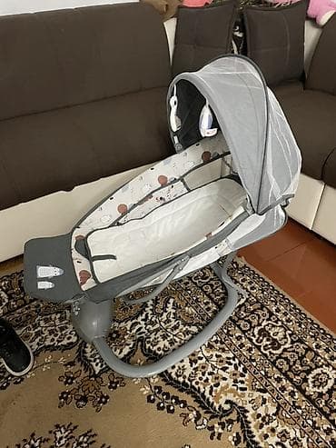 Детский шезлонг-качалка с люлькой и капюшоном - Универсальная модель