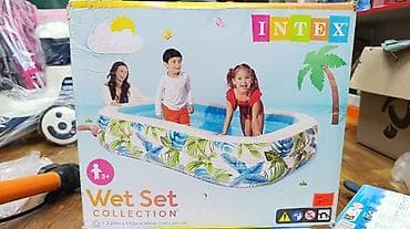 Спорт жана эс алуу: Надувной семейный бассейн Intex Wet Set Collection. - Овальная форма — 1