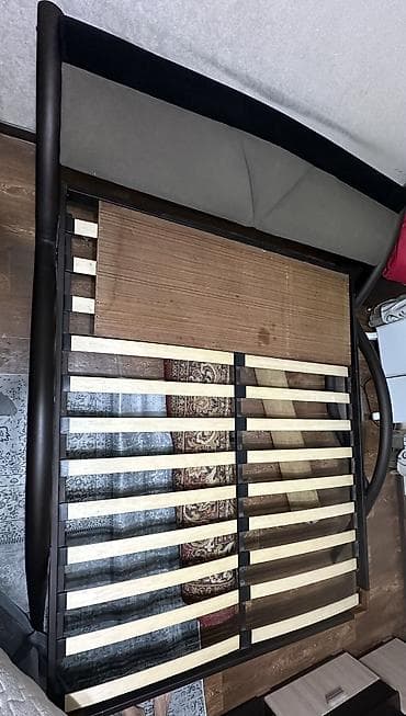 кровать двухспальная бу: Двуспальная кровать, Б/у, С матрасом, длина - 230 см — 6