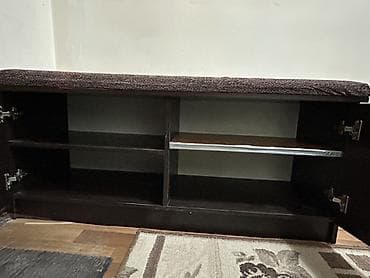 Банкетка, С полками, цвет - Коричневый