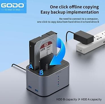 dvd rw: Док-станция GODO GDPD07T-U для SATA жестких дисков/SSD 2.5/3.5 с — 4