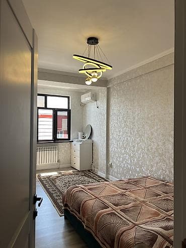 flat osh: 2 комнаты, 60 м², Городская больница №4 (ул. Айни) 4 этаж, Евроремонт — 2