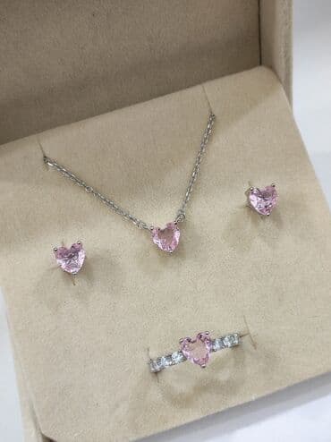 свадебное платье для высокой невесты: Набор украшений, Проба 925, Женские, Новый — 2