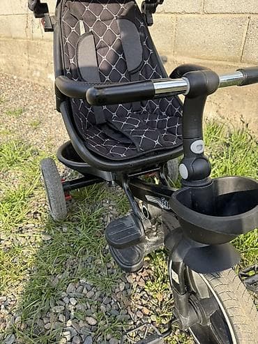 коляска baby time: Детский трехколесный велосипед-коляска с родительской ручкой - Цвет — 3