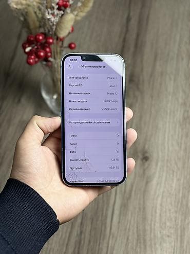aifon 13: IPhone 13, Б/у, 128 ГБ, Синий, Чехол, 76 % — 6