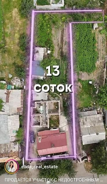 зелёный городок: ПРОДАЁТСЯ УЧАСТОК С НЕДОСТРОЕННЫМ ДОМОМ 📍 Село Таш-Дөбө 📐 Площадь — 2