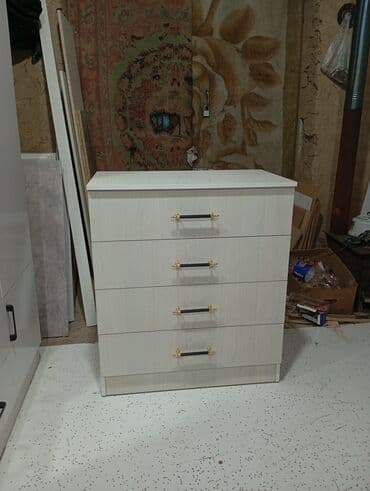 Комод для одежды, Новый, Без зеркала, ЛДСП, цвет - Белый, Самовывоз, Бесплатная доставка, Платная доставка at lalafo.kg Комод для одежды, Новый, Без зеркала, ЛДСП, цвет - Белый, Самовывоз, Бесплатная доставка, Платная доставка