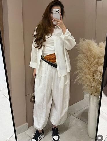 штаны модные: ☘️двойка алладин Пр:Гуанджоу Расцветки :7 Размео:стандарт 44-50 — 2