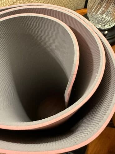 коврик для занятий: Коврик для занятий спортом/йогой - Двухслойный: верх — розовый с — 2