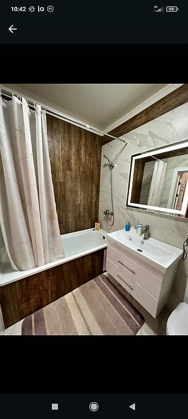 квартира в бишкеке снять на сутки: 1 комната, Душевая кабина, Постельное белье, Кондиционер — 9