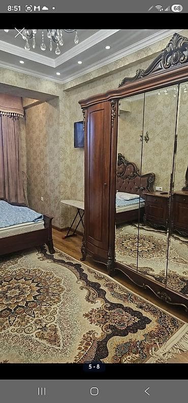1км квартира: 1 комната, С мебелью полностью — 3