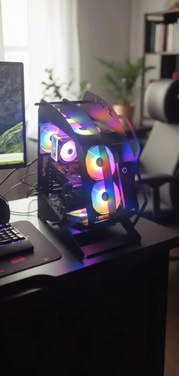 комплект компьютера: Компьютер, ядер - 6, ОЗУ 16 ГБ, Игровой, Новый, AMD Ryzen 5, AMD Radeon RX 580, NVMe — 3