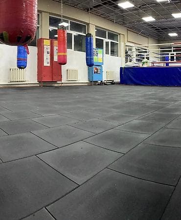 Резиновая напольная плитка для спортивных залов - Назначение at lalafo.kg Резиновая напольная плитка для спортивных залов - Назначение