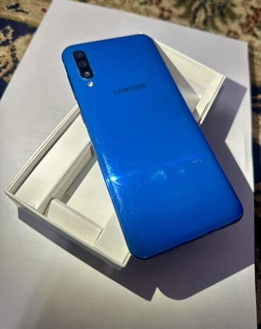 тел б у: Samsung Galaxy A50, Колдонулган, 64 ГБ, түсү - Көк, 2 SIM — 3