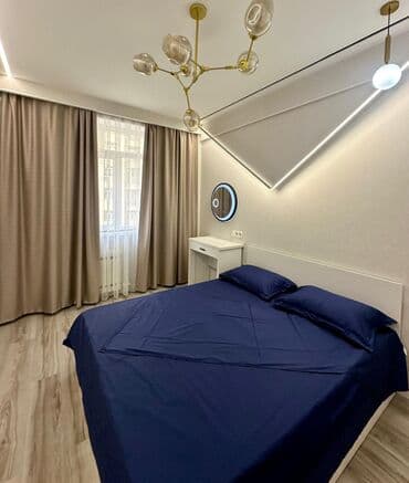 квартира на ночь бишкек количество мест 4: 2 комнаты, Душевая кабина, Постельное белье, Кондиционер — 2