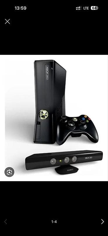 xbox slim: Игровая консоль Xbox 360 (версия Slim) в комплекте с: - сенсором — 2