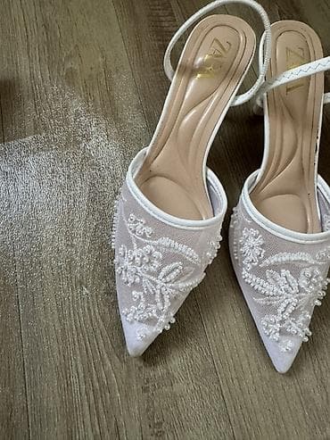 цепочки для очков: Туфли, 36, Zara, Новый, цвет - Белый, Самовывоз — 3