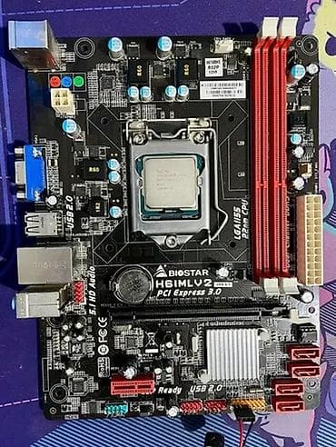 fold 4: Материнская плата для ПК, Б/у, Biostar, LGA1155, Micro-ATX — 1