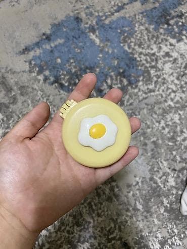 Складная компактная расчёска с зеркалом «Яичница». ВОЗМОЖЕН ТОРГ !!!