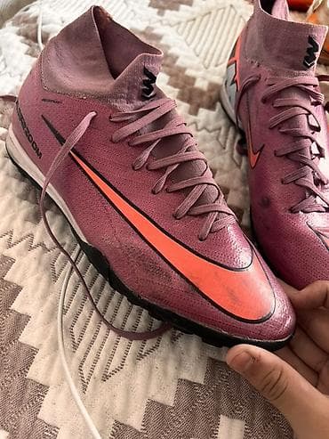 триколор: Футбольные бутсы/сороконки Nike Mercurial с носком-манжетой. 42 размер — 4