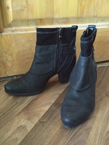 Ботинки, 40, Marco Tozzi, Б/у, цвет - Черный, Самовывоз