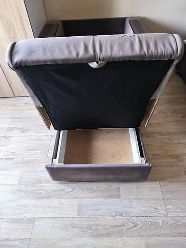 Кресло-кровать, Односпальный, цвет - Серый