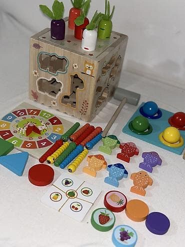 забыл: Деревянный игровой набор «Кухонный миксер» Стильная и экологичная — 8