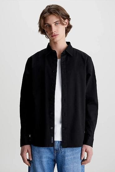 Рубашки: Мужская рубашка, M, Calvin Klein, Новый, цвет - Черный, Самовывоз, Бесплатная доставка — 3