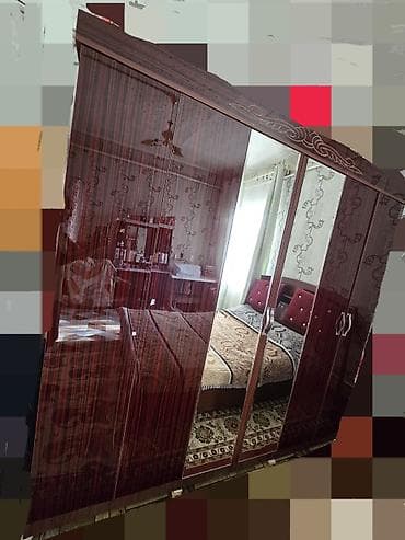 Гарнитуры для зала: Спальный гарнитур, Б/у, Двуспальная кровать, Кыргызстан, Самовывоз, цвет - Коричневый — 2