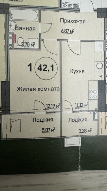 купить квартиру с мансардой: 1 комната, 45 м², Элитка, Косметический ремонт — 9