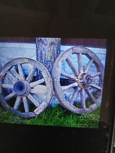 солдатская одежда: Деревянные колеса от телеги (пара) - Материал: массив дерева со — 2