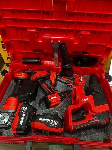 Аккумуляторный набор инструментов D-MAX 21V (в кейсе) Состав