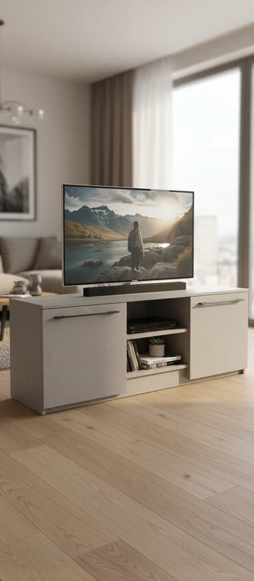 современные тумбы под телевизор купить: Тумба под телевизор с двумя закрытыми отделениями и открытыми полками — 1