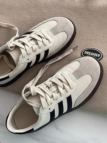 вулкани: Новые Кроссовки в ретро‑стиле, цвет молочный/чёрный. 39р - Верх — 3