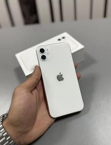 iphone 11 каропка: IPhone 11, Б/у, 128 ГБ, Белый, Зарядное устройство, Чехол, Кабель, 78 % — 2