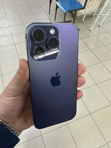 Poco: IPhone 14 Pro, 256 ГБ, Deep Purple, Зарядное устройство, Защитное стекло, Чехол, 86 % — 1